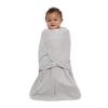HALO 100% Cotton Sleepsack Swaddle, 3-Way Adjustable Wearable Blanket, TOG 1.5, Baby Blue, Newborn, 0-3 Months(Heather Gray)