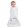 HALO 100% Cotton Sleepsack Swaddle, 3-Way Adjustable Wearable Blanket, TOG 1.5, Baby Blue, Newborn, 0-3 Months(Lions  Tigers  and Bears)