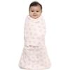 HALO 100% Cotton Sleepsack Swaddle, 3-Way Adjustable Wearable Blanket, TOG 1.5, Baby Blue, Newborn, 0-3 Months(Rose Toss Blush)