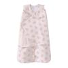 HALO 100% Cotton Sleepsack Swaddle, 3-Way Adjustable Wearable Blanket, TOG 1.5, Baby Blue, Newborn, 0-3 Months(Rose Toss Blush)