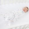 HALO 100% Cotton Sleepsack Swaddle, 3-Way Adjustable Wearable Blanket, TOG 1.5, Baby Blue, Newborn, 0-3 Months(Triangle Neutral)