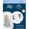 HALO Disney Baby 100% Cotton Sleepsack Swaddle, 3-Way Adjustable Wearable Blanket, TOG 1.5, Winnie Frolic, Newborn, 0-3 Months(Mickey Fun)