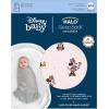 HALO Disney Baby 100% Cotton Sleepsack Swaddle, 3-Way Adjustable Wearable Blanket, TOG 1.5, Winnie Frolic, Newborn, 0-3 Months(Minnie Fun)