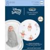 HALO Disney Baby 100% Cotton Sleepsack Swaddle, 3-Way Adjustable Wearable Blanket, TOG 1.5, Winnie Frolic, Newborn, 0-3 Months(Winnie Rainbows)