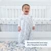 HALO SleepSack, 100% Cotton Wearable Blanket, Swaddle Transition Sleeping Bag, TOG 0.5, Blue Thyme, Large, 12-18 Months(Grey Squares & Triangles)