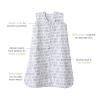 HALO SleepSack, 100% Cotton Wearable Blanket, Swaddle Transition Sleeping Bag, TOG 0.5, Blue Thyme, Large, 12-18 Months(Grey Squares & Triangles)