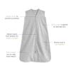 HALO SleepSack, 100% Cotton Wearable Blanket, Swaddle Transition Sleeping Bag, TOG 0.5, Blue Thyme, Large, 12-18 Months(Heather Grey)