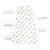 HALO SleepSack, 100% Cotton Wearable Blanket, Swaddle Transition Sleeping Bag, TOG 0.5, Blue Thyme, Large, 12-18 Months(Sleepy Sheep)
