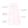 HALO SleepSack, 100% Cotton Wearable Blanket, Swaddle Transition Sleeping Bag, TOG 0.5, Blue Thyme, Large, 12-18 Months(Soft Pink)