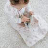HALO SleepSack, 100% Cotton Wearable Blanket, Swaddle Transition Sleeping Bag, TOG 0.5, Blue Thyme, Large, 12-18 Months(Wildflower Blush)