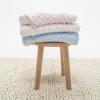 HALO Sleepsack Swaddle, 3-Way Adjustable Swaddle Blanket, TOG 3.0, Velboa Plush Dots, Cream, Newborn, 0-3 Months(Blue Plushy Dot)