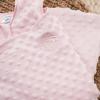 HALO Sleepsack Swaddle, 3-Way Adjustable Swaddle Blanket, TOG 3.0, Velboa Plush Dots, Cream, Newborn, 0-3 Months(Pink Plushy Dot)