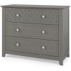 Child Craft Atwood 3 Drawer Dresser for Nursery or Bedroom, Plenty of Storage, Anti-Tip Kit Included to Prevent Tipping, Non-Toxic, Baby Safe Finish (Lunar Gray)