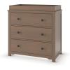 Child Craft Harmony 3 Drawer Dresser with Removable Changing Table Topper for Nursery or Bedroom, Plenty of Storage, Anti-Tip Kit Included to Prevent Tipping, Non-Toxic, Baby Safe Finish (Matte White)(Dusty Heather)