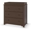Child Craft Harmony 3 Drawer Dresser with Removable Changing Table Topper for Nursery or Bedroom, Plenty of Storage, Anti-Tip Kit Included to Prevent Tipping, Non-Toxic, Baby Safe Finish (Matte White)(Brushed Truffle)