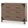 Child Craft Lucas 3 Drawer Dresser for Nursery or Bedroom, Plenty of Storage, Anti-Tip Kit Included to Prevent Tipping, Non-Toxic, Baby Safe Finish (Nutmeg)(Dusty Heather)