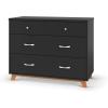 Child Craft SOHO 3 Drawer Dresser for Nursery or Bedroom, Plenty of Storage, Anti-Tip Kit Included to Prevent Tipping, Non-Toxic, Baby Safe Finish (Ebony)(Ebony)