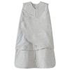 HALO 100% Cotton Sleepsack Swaddle, 3-Way Adjustable Wearable Blanket, TOG 1.5, Baby Blue, Newborn, 0-3 Months(Heather Gray)