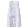HALO 100% Cotton Sleepsack Swaddle, 3-Way Adjustable Wearable Blanket, TOG 1.5, Baby Blue, Newborn, 0-3 Months(Lions  Tigers  and Bears)