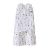HALO 100% Cotton Sleepsack Swaddle, 3-Way Adjustable Wearable Blanket, TOG 1.5, Baby Blue, Newborn, 0-3 Months(Multi Color Triangle)