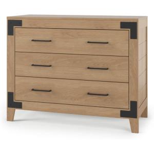 Child Craft Lucas 3 Drawer Dresser for Nursery or Bedroom, Plenty of Storage, Anti-Tip Kit Included to Prevent Tipping, Non-Toxic, Baby Safe Finish (Nutmeg)(Nutmeg)