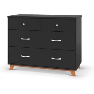 Child Craft SOHO 3 Drawer Dresser for Nursery or Bedroom, Plenty of Storage, Anti-Tip Kit Included to Prevent Tipping, Non-Toxic, Baby Safe Finish (Ebony)(Ebony)