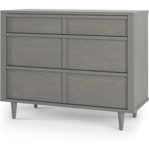 Child Craft Surrey Hill 3 Drawer Dresser for-Nursery or Bedroom, Plenty of Storage, Anti-Tip Kit Included to Prevent Tipping, Non-Toxic, Baby Safe Finish (Toasted Chestnut)(Lunar Gray)
