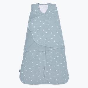 HALO 100% Cotton Sleepsack Swaddle, 3-Way Adjustable Wearable Blanket, TOG 1.5, Baby Blue, Newborn, 0-3 Months(Birds)