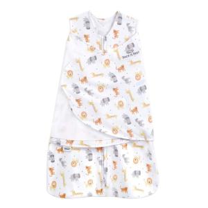 HALO 100% Cotton Sleepsack Swaddle, 3-Way Adjustable Wearable Blanket, TOG 1.5, Baby Blue, Newborn, 0-3 Months(Jungle)