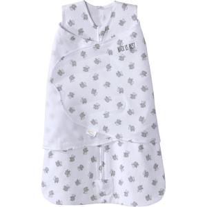 HALO 100% Cotton Sleepsack Swaddle, 3-Way Adjustable Wearable Blanket, TOG 1.5, Baby Blue, Newborn, 0-3 Months(Lamb Scribble)