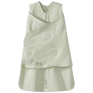 HALO 100% Cotton Sleepsack Swaddle, 3-Way Adjustable Wearable Blanket, TOG 1.5, Baby Blue, Newborn, 0-3 Months(Sage)