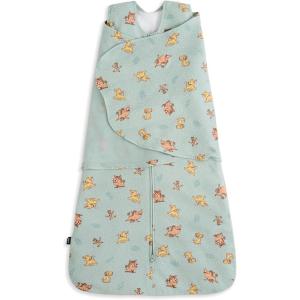 HALO Disney Baby 100% Cotton Sleepsack Swaddle, 3-Way Adjustable Wearable Blanket, TOG 1.5, Winnie Frolic, Newborn, 0-3 Months(Lion King Friends)
