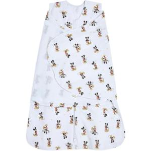 HALO Disney Baby 100% Cotton Sleepsack Swaddle, 3-Way Adjustable Wearable Blanket, TOG 1.5, Winnie Frolic, Newborn, 0-3 Months(Mickey Fun)