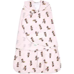 HALO Disney Baby 100% Cotton Sleepsack Swaddle, 3-Way Adjustable Wearable Blanket, TOG 1.5, Winnie Frolic, Newborn, 0-3 Months(Minnie Fun)