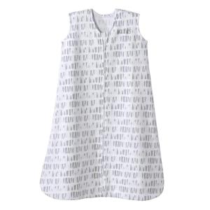 HALO SleepSack, 100% Cotton Wearable Blanket, Swaddle Transition Sleeping Bag, TOG 0.5, Blue Thyme, Large, 12-18 Months(Grey Squares & Triangles)
