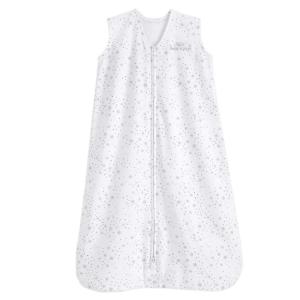 HALO SleepSack, 100% Cotton Wearable Blanket, Swaddle Transition Sleeping Bag, TOG 0.5, Blue Thyme, Large, 12-18 Months(Midnight Moons-grey)