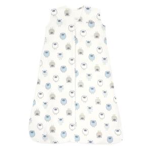 HALO SleepSack, 100% Cotton Wearable Blanket, Swaddle Transition Sleeping Bag, TOG 0.5, Blue Thyme, Large, 12-18 Months(Sleepy Sheep)
