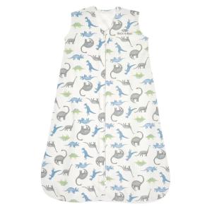 HALO SleepSack, 100% Cotton Wearable Blanket, Swaddle Transition Sleeping Bag, TOG 0.5, Blue Thyme, Large, 12-18 Months(Watercolor Dinos)