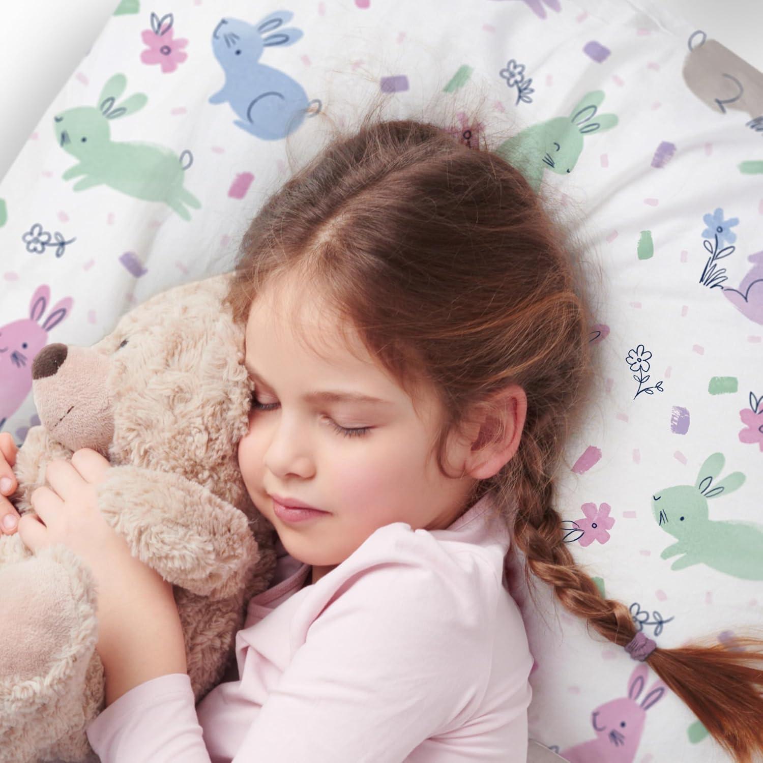 imageBreathableBaby Cotton Percale Pillowcase for 13 x 1833 x 46 cm Toddler Pillow Roar 2PackBunnies