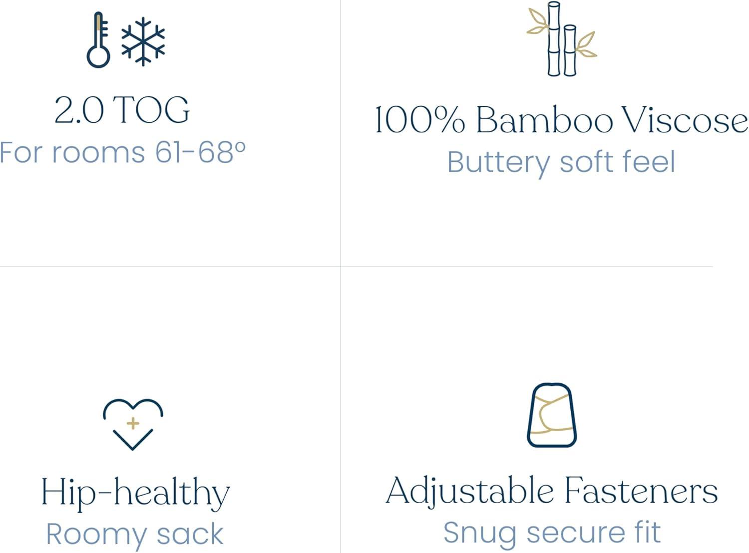 imageHALO SleepSack SuperSoft Swaddle Cozy Bamboo Viscose 3Way Adjustable Swaddle 2 Way Zipper 2 TOGMocha