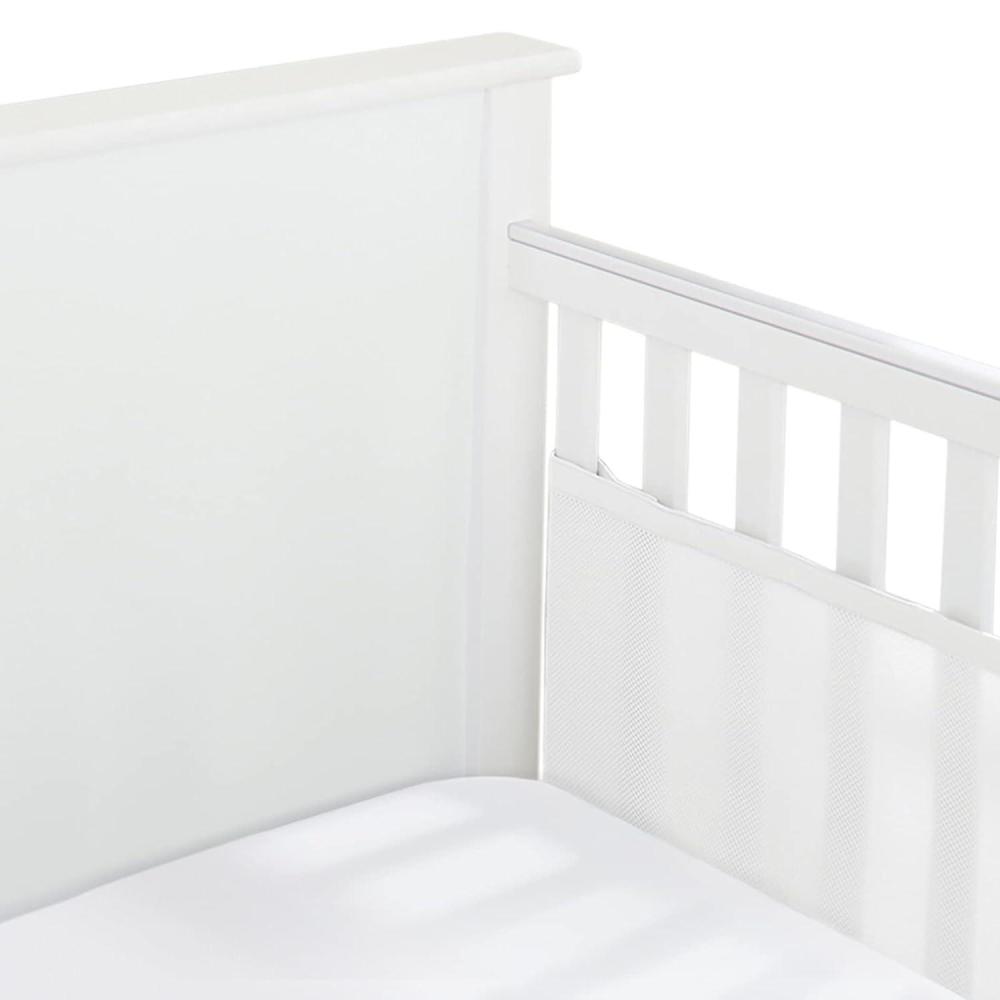 imageBreathableBaby Breathable Mesh Liner for FullSize Cribs Classic 3mm Mesh White Size 2FS Covers 2 Sides