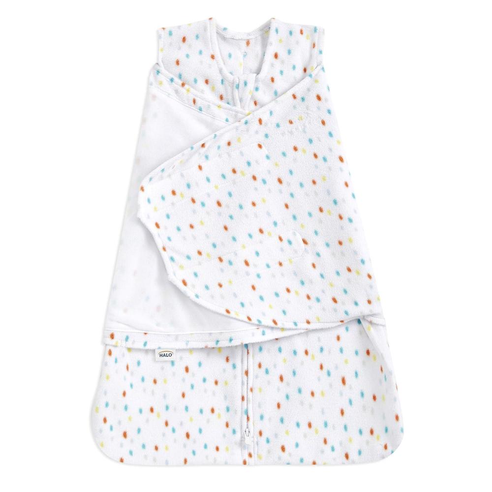 imageHALO MicroFleece Sleepsack Swaddle 3Way Adjustable Swaddle Blanket for Newborn and Infants TOG 30 for Cold Climates Hip Healthy Baby Blue Newborn 03 MonthsConfetti