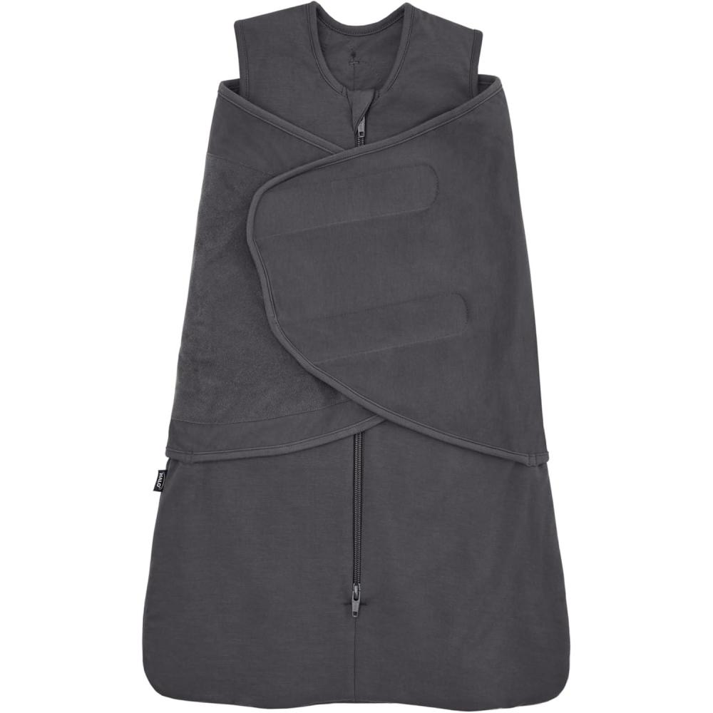 imageHALO SleepSack SuperSoft Swaddle Cozy Bamboo Viscose 3Way Adjustable Swaddle 2 Way Zipper 2 TOGCharcoal