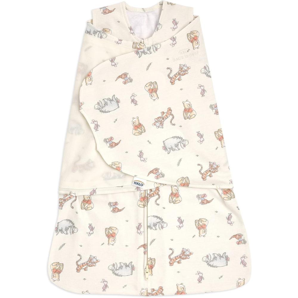 imageHALO Sleepsack 100 Cotton Wearable Blanket Swaddle Transition Sleeping Bag TOG 05Winnie Pooh Frolic