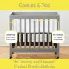 Breathable™ Mesh Liner for Mini Cribs, Deluxe 4mm Mesh, Shell Pink (Size 4M Covers 4 Sides, Mini Cribs Only)(Sand Beach)