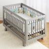 BreathableBaby Breathable Mesh Liner for Full-Size Cribs, Classic 3mm Mesh, Navy (Size 4FS Covers 3 or 4 Sides)(Best Friends)