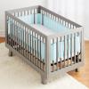 BreathableBaby Breathable Mesh Liner for Full-Size Cribs, Classic 3mm Mesh, Navy (Size 4FS Covers 3 or 4 Sides)(Blue Green Aqua)