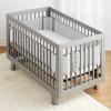 BreathableBaby Breathable Mesh Liner for Full-Size Cribs, Classic 3mm Mesh, Navy (Size 4FS Covers 3 or 4 Sides)(Clover)