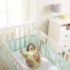 BreathableBaby Breathable Mesh Liner for Full-Size Cribs, Classic 3mm Mesh, Navy (Size 4FS Covers 3 or 4 Sides)(Mint Green)