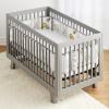 BreathableBaby Breathable Mesh Liner for Full-Size Cribs, Classic 3mm Mesh, Navy (Size 4FS Covers 3 or 4 Sides)(Safari Fun Too)